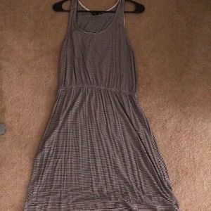 Black and White stripe cotton dress